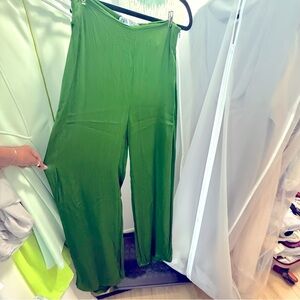 Zara Green Wide Leg Pants
